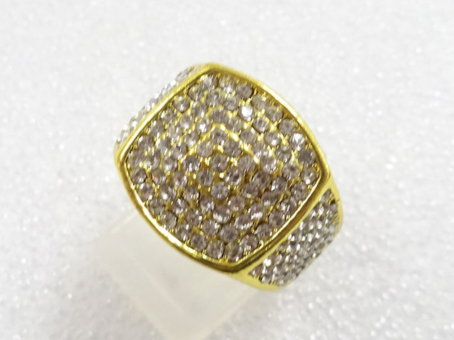 JAPANESE KIMONO / ANTIQUE CRYSTAL RING (SIZE 17)